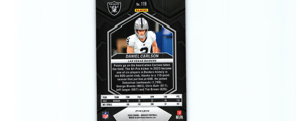 Daniel Carlson 2024 CAMO PINK Mosaic #119