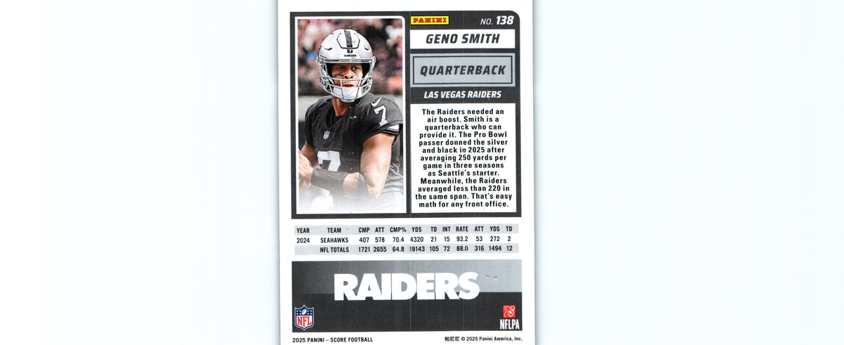 Geno Smith 2025 GREEN Score #138