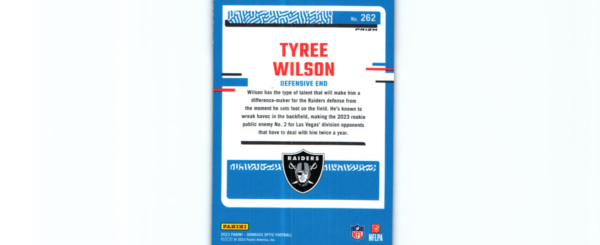 Tyree Wilson 2023 PURPLE SHOCK Donruss Optic #262 RC