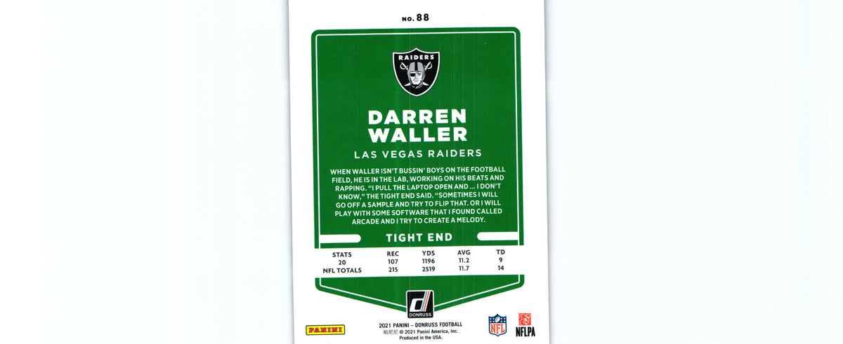 Darren Waller 2021 PRESS PROOF BRONZE Donruss #88