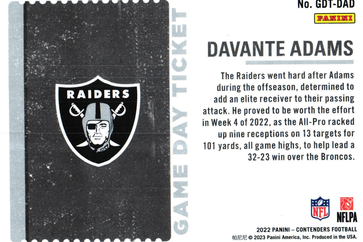 Davante Adams 2022 Contenders GDT-DAD
