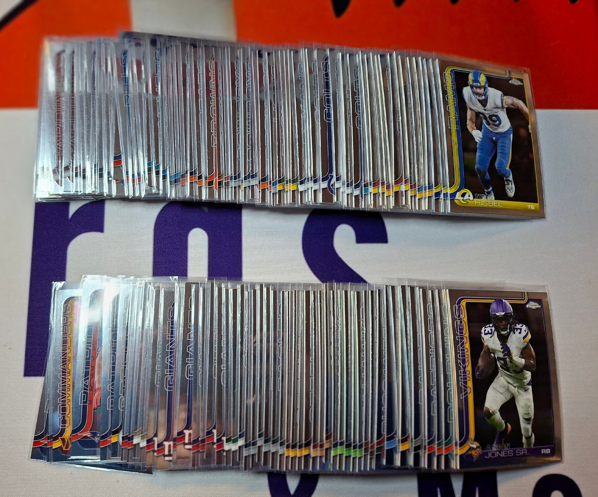 154x 2025 Topps Chrome Base Set inkl.31 RC, keine Doppelten