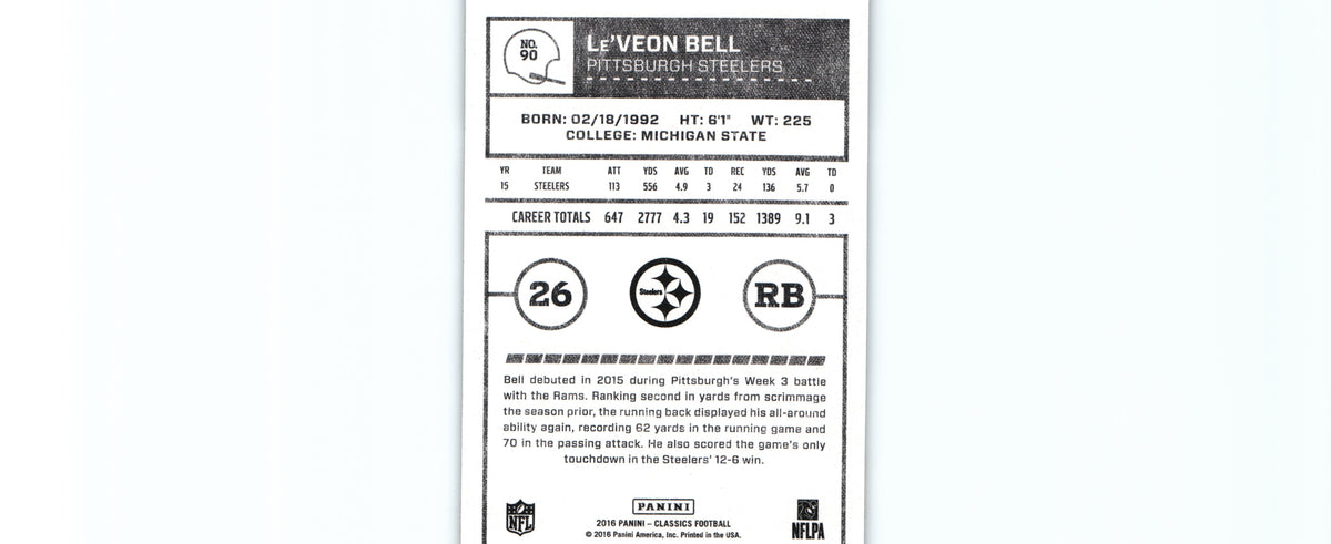 Le'Veon Bell 2016 Classics #90