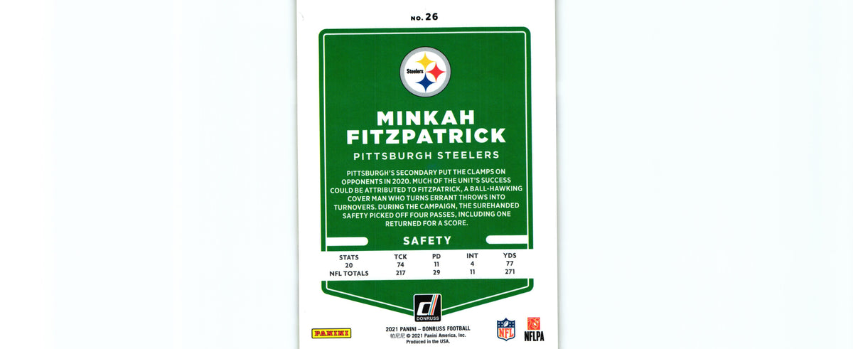 Minkah Fitzpatrick 2021 PRESS PROOF YELLOW Donruss #26
