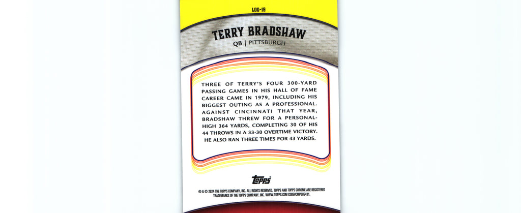 Terry Bradshaw 2024 Topps LOG-19