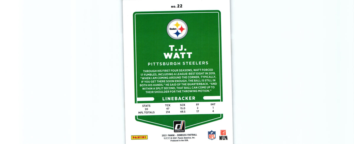 T.J. Watt 2021 VARIATION Donruss #22.2