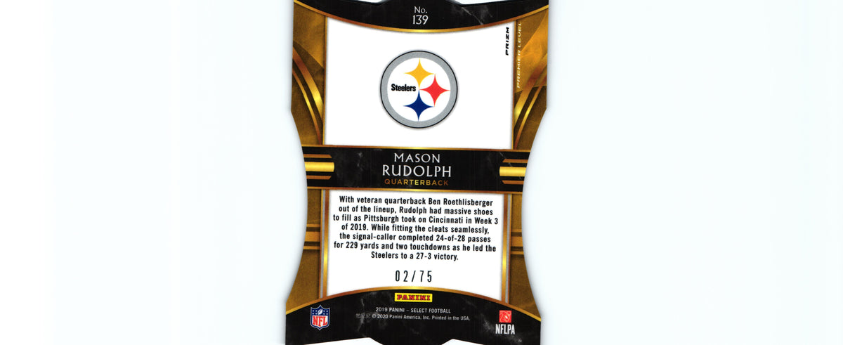 Mason Rudolph 2020 PURPLE DIE CUT Select #139/75