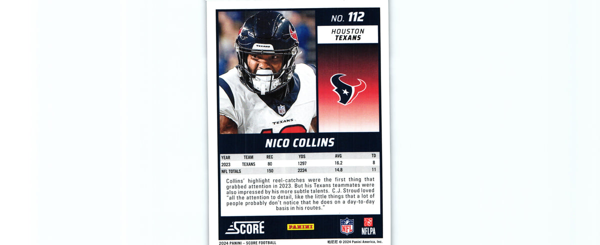 Nico Collins 2024 SCORECARD Score #112