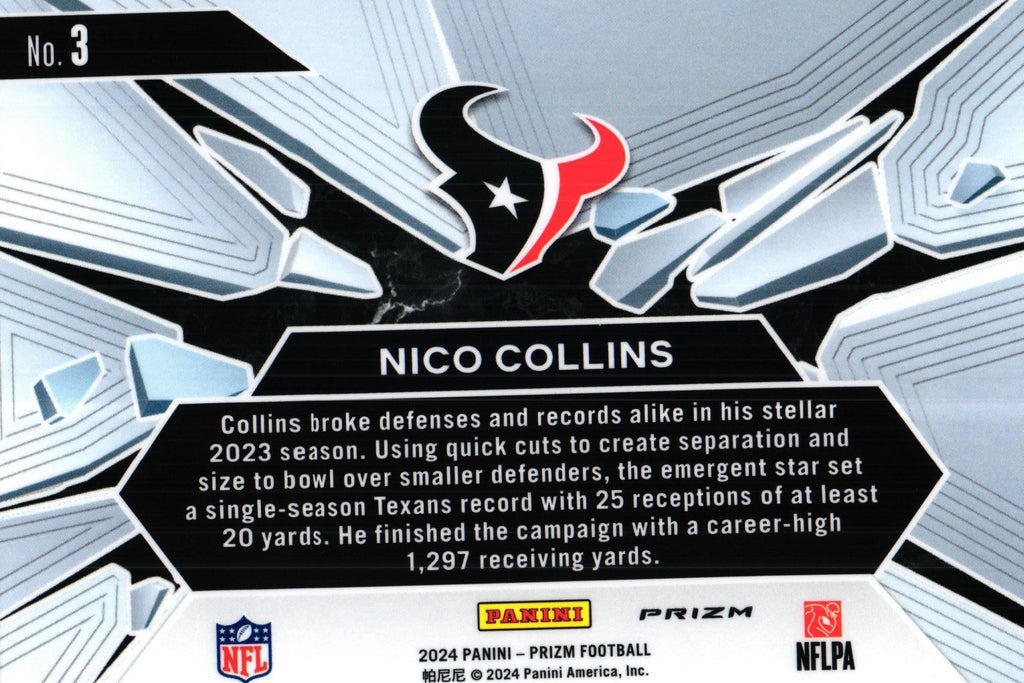 Nico Collins 2024 GREEN Prizm #3