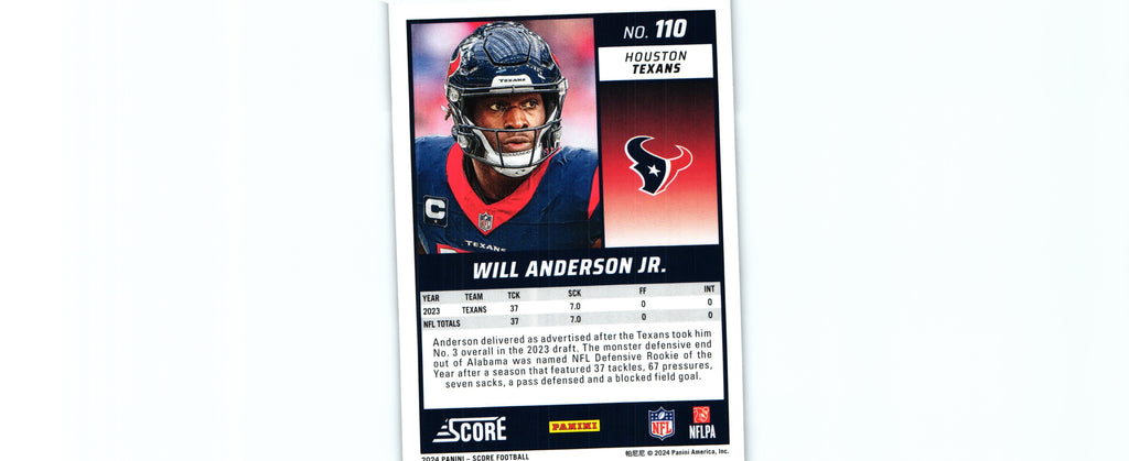 Will Anderson 2024 SCORECARD Score #110