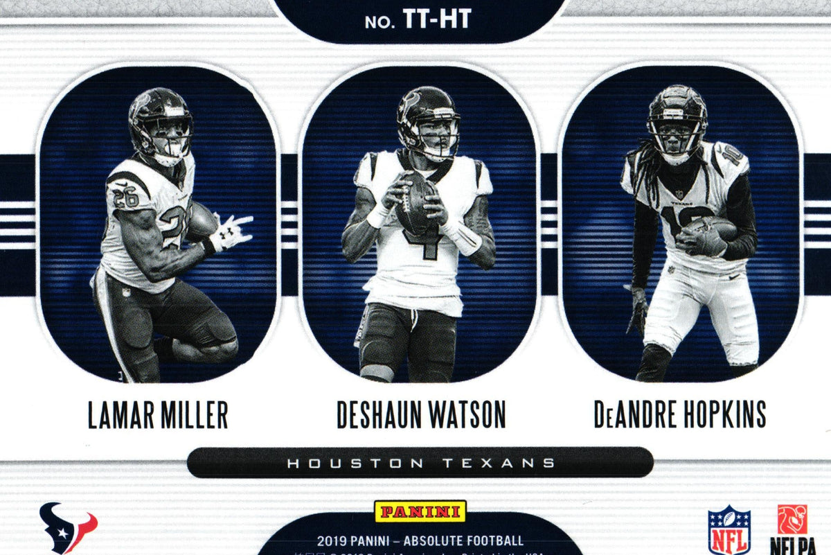 Lamar Miller/Deshaun Watson/DeAndre Hopkins 2019 Absolut TT-HT
