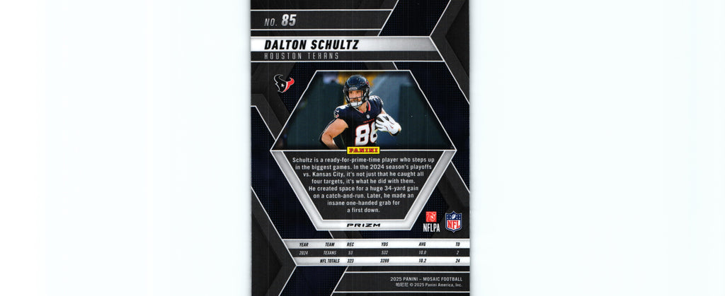 Dalton Schultz 2025 SILVER MOSAIC Mosaic #85