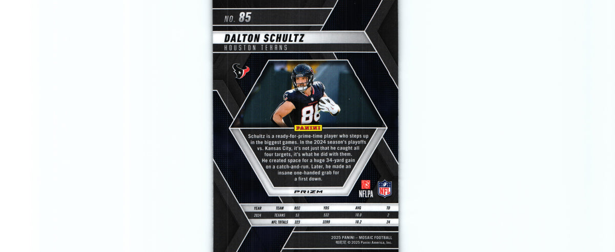 Dalton Schultz 2025 SILVER MOSAIC Mosaic #85