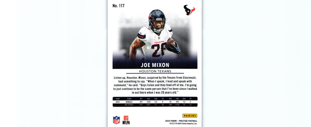Joe Mixon 2024 DIAMONDS Prestige #117