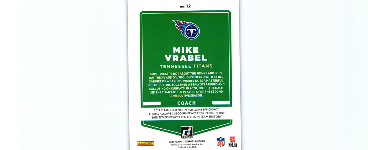 Mike Vrabel 2021 PRESS PROOF BLUE Donruss #12