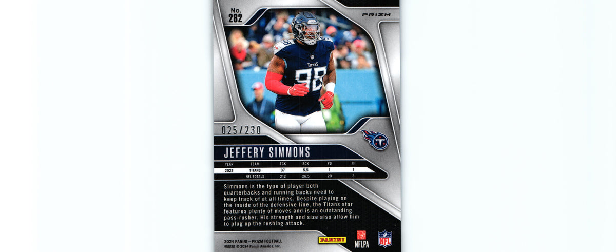Jeffery Simmons 2024 BLUE WAVES Prizm #282 /230